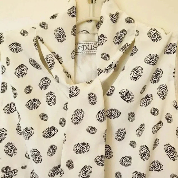 DUSA Women Fully Lined Sleeveless Knee Length Geometric Shapes Dress Size Medium - Picture 4 of 8